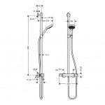 Душевая система наружного монтажа Hansgrohe Croma Select E Multi SemiPipe 27248400 Душевая система наружного монтажа Hansgrohe Croma Select E Multi SemiPipe 27248400